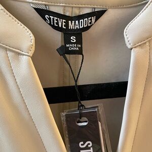 Steve Madden Off-White faux leather top